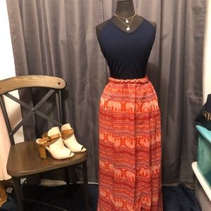 Elephant Maxi Skirt
